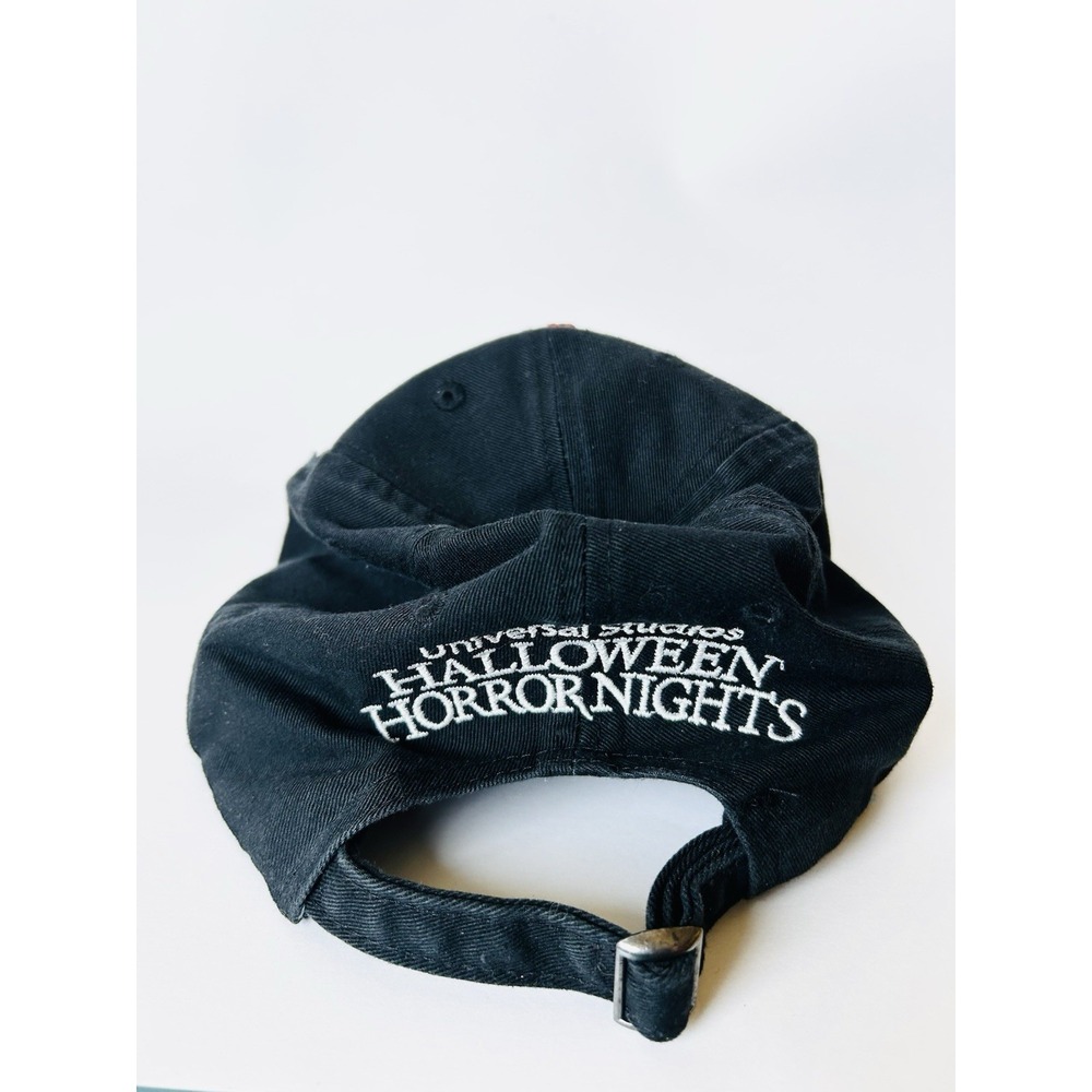 Universal Studios Halloween Horror Nights Jack O'Lantern Strapback Cap Black Hat - Picture 4 of 8